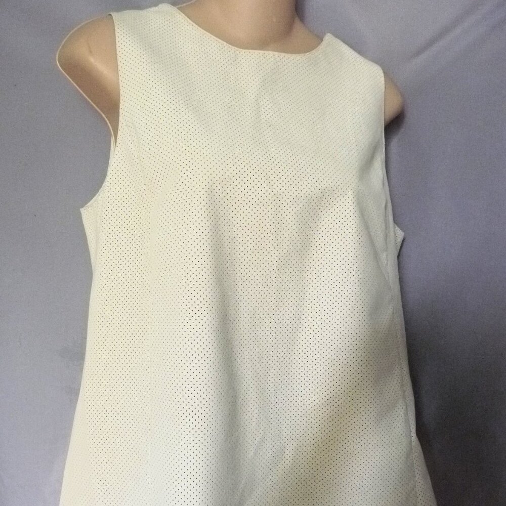 Vince lamb perforated leather silk lining top 10